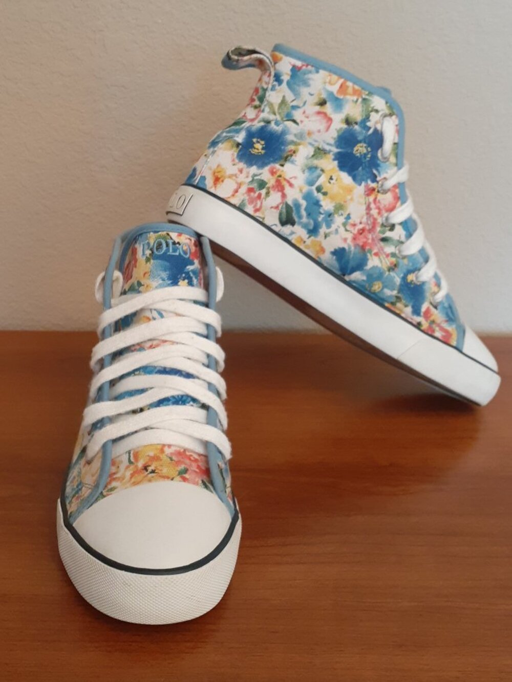 Ralph Lauren Polo Floral High Top Sneakers